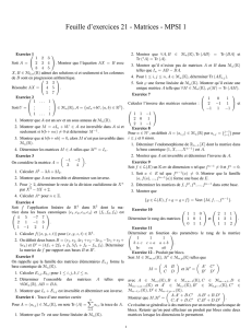 Feuille d`exercices 21 - Matrices
