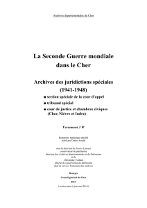 Répertoire sous-série 3 W - Archives départementales du Cher