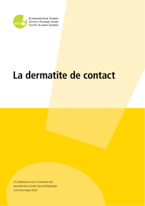 La dermatite de contact