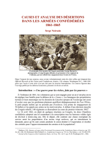 causes et analyse des désertions dans les armées confédérées