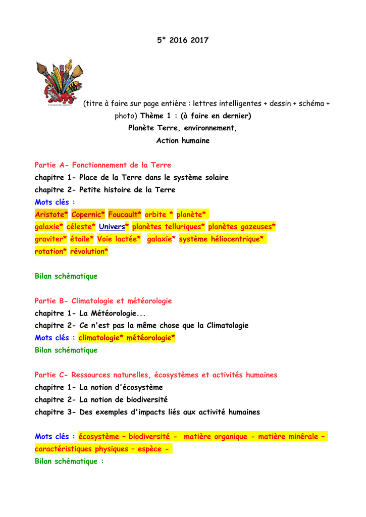 exercice météorologie et climatologie 5ème