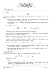 Mathematiques III - 1999 - Classe Prepa HEC (ECS)