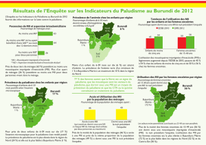 Résultats de l`Enquête sur les Indicateurs du Paludisme au Burundi