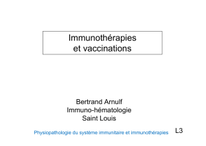 Immunothérapies et vaccination-L3