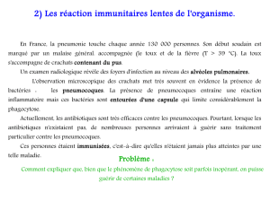 2) Les réaction immunitaires lentes de l`organisme.