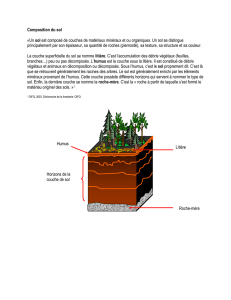 Composition du sol «Un sol est composé de couches de matériaux