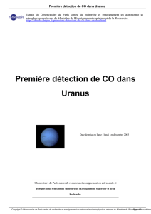 Première détection de CO dans Uranus