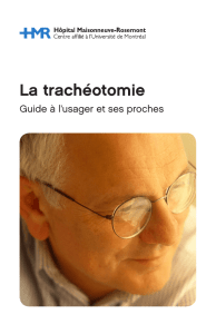 La trachéotomie - Bibliothèque médicale HMR