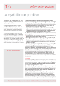La myélofibrose primitive - Sociéte Française d`hématologie