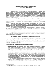 Exposé Diversité-Egalité - Cercle Condorcet de Besançon