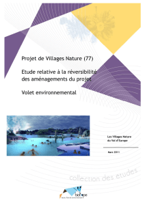 Projet de Villages Nature (77) Etude relative à la réversibilité des