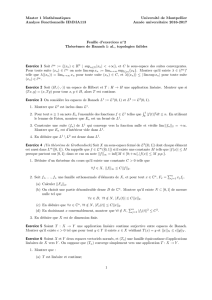 Théorèmes de Banach et al. - Université de Montpellier
