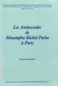Les Ambassades de Moustapha Réchid Pacha