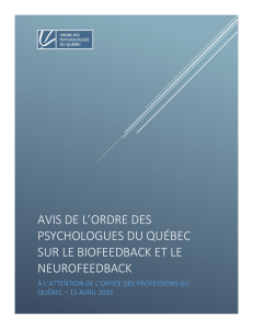neurofeedback - Ordre des Psychologues du Québec