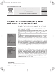 Traitement anti-angiogénique et cancer du rein : essais