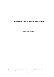 Le système financier français depuis 1945