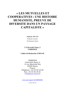les mutuelles et cooperatives : une histoire humaniste, preuve de
