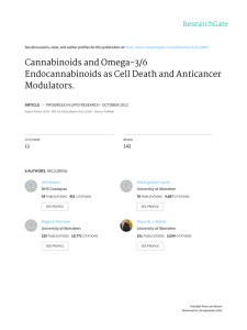 Cannabinoids and Omega-3/6 Endocannabinoids as Cell