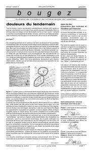 bulletin, vol 1 num 3, juillet 2005 - Institut de Kinésiologie du Québec