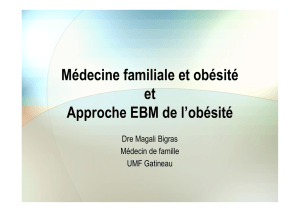 Médecine familiale et obésité et Approche EBM de l`obésité