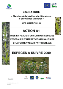 action a1 especes a suivre 2009 - Grand Site Gâvres