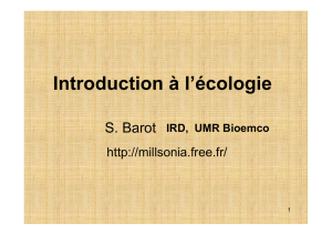 Introduction à l`écologie