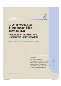Le Complexe Majeur d`Histocompatibilité humain (HLA)