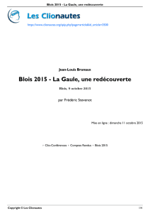 Blois 2015 - La Gaule, une redécouverte