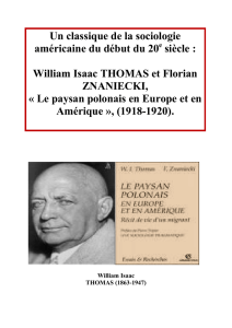 William Isaac THOMAS et Florian ZNANIECKI - prepa-bl