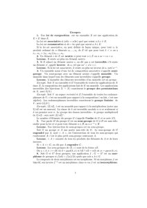 Resumé Groupes - Licence de mathématiques Lyon 1