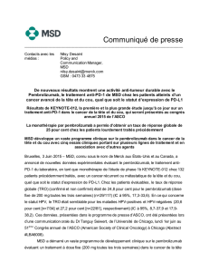 Communiqué de presse - MSD Belgium Authoring