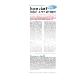 Scanner préventif: Louis et Laurette sont contre