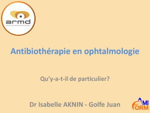 Antibiothérapie en ophtalmologie