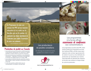 assurance et confiance - Chicken Farmers of Canada