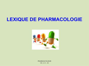 Lexique de base pharmacologie