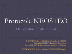 Presentation NEOSTEO 2015 - Réseau Sécurité Naissance
