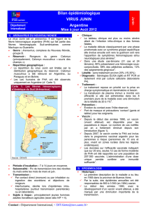 Bilan épidémiologique VIRUS JUNIN Argentine