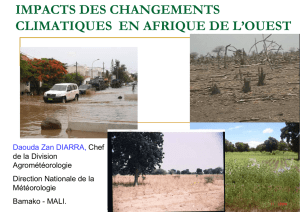 impacts des changements climatiques en afrique de l`ouest