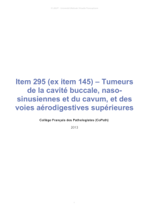 Item 295 (ex item 145) – Tumeurs de la cavité buccale, naso