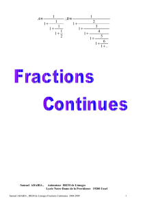 Fractions continues