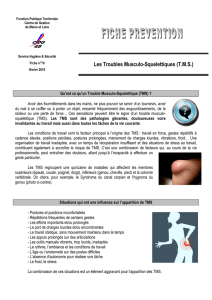 Les Troubles Musculo-Squelettiques (TMS)