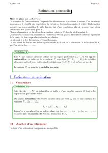 Estimation ponctuelle I Estimateur et estimation