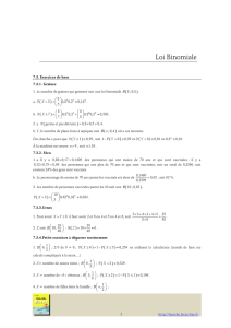Loi Binomiale - F. Laroche