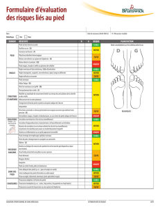 Formulaire d`évaluation des risques liés au pied