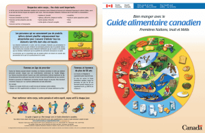 Guide alimentaire canadien 2007 - Première - CISSS Côte-Nord