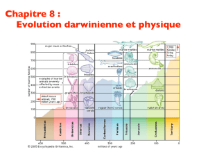 Chapitre 8 : Evolution darwinienne et physique