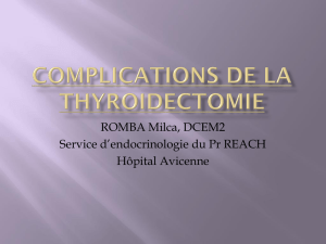 complications de la thyroidectomie