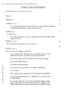 Table des MaTières - Sesheta Publications