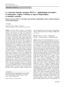 Le rétrovirus humain oncogène HTLV-1 : épidémiologie descriptive