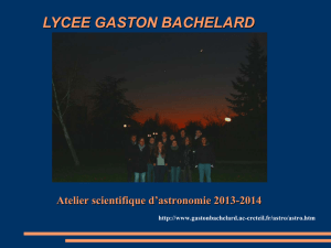 lycee bachelard - Atelier astronomie du lycée Gaston Bachelard